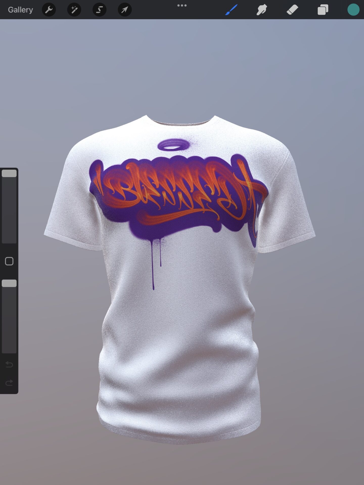 procreate t-shirt 3d model free