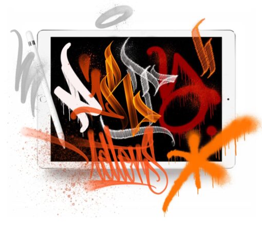 Graffiti Brushes  for Procreate -  Dirty Letters 5