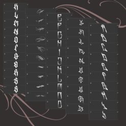 Procreate Tattoo fonts - handmade letters