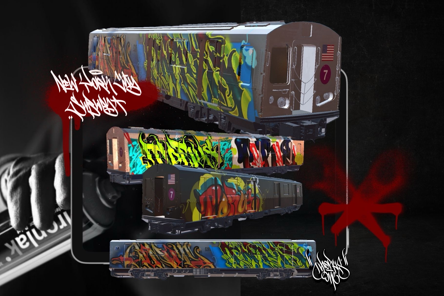 3d NEW YORK CITY SUBWAY FOR Graffiti