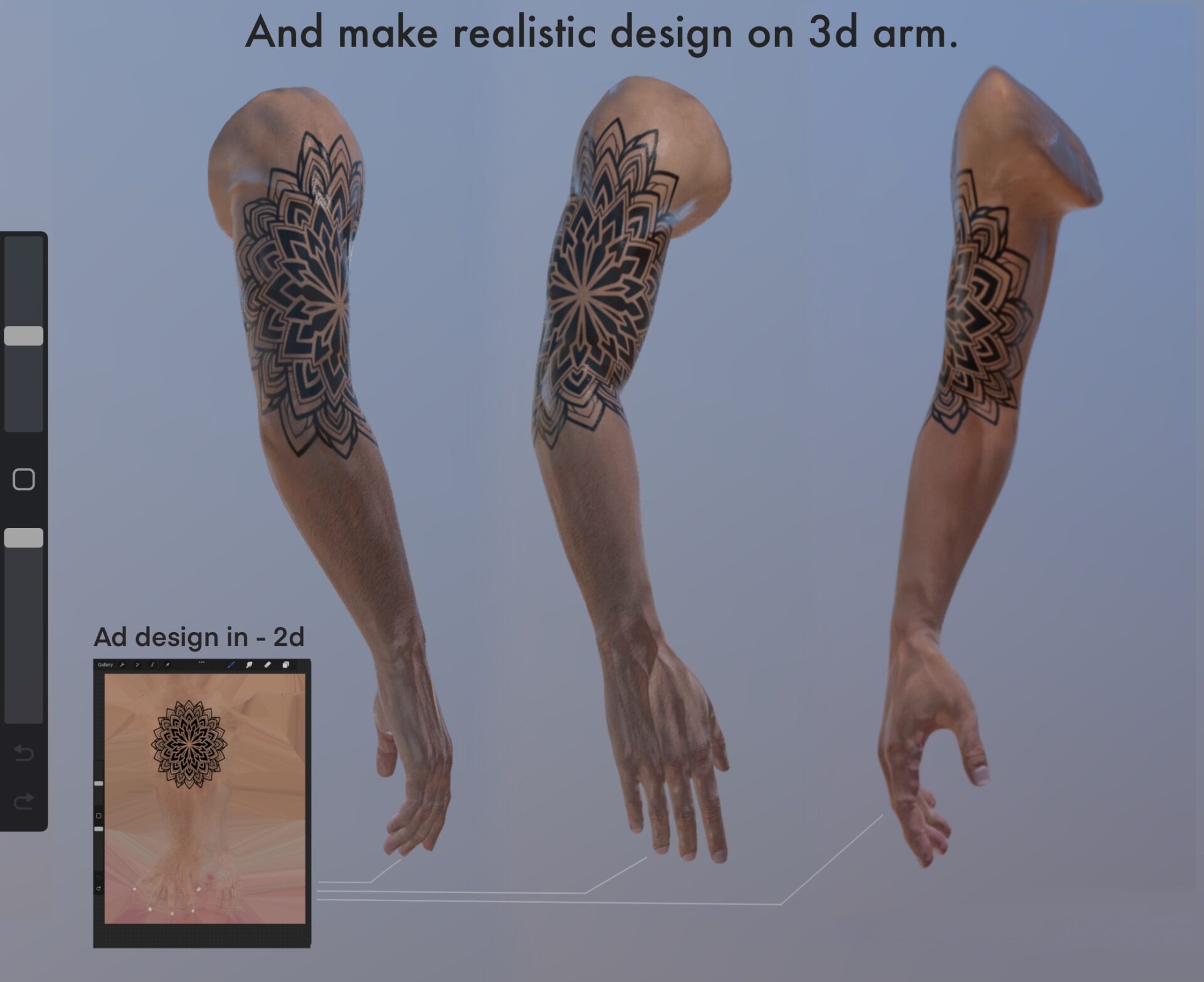 procreate 3d model tattoo free