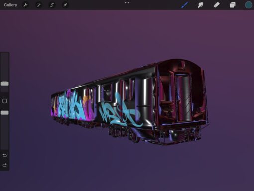 3d NY Train For Procreate