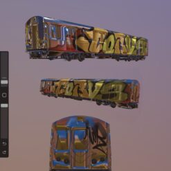 3d Graffiti Train for procreate