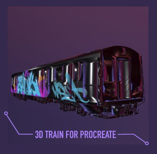 3d Train For Procreate