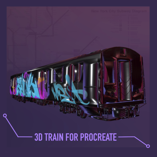 3d Train for Procreate