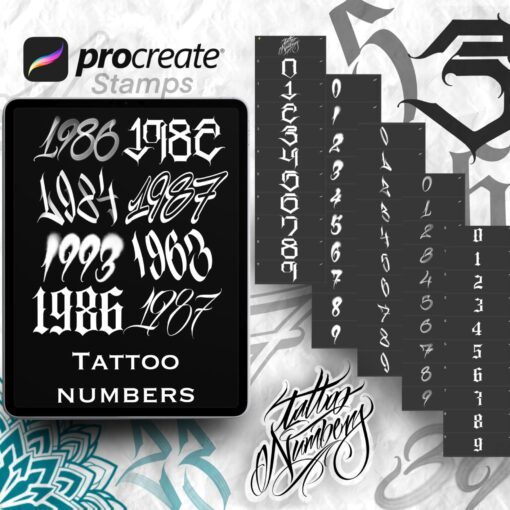 Tattoo Numbers For Procreate