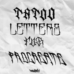 Procreate Tattoo fonts - handmade letters