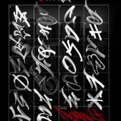 Graffiti BRushes For Procreate app _ Spray Brushes - Spider Brushes ) All Caps