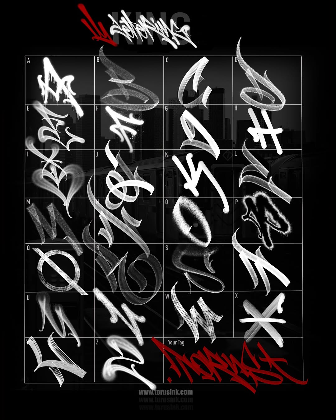 Graffiti BRushes For Procreate app _ Spray Brushes - Spider Brushes ) All Caps