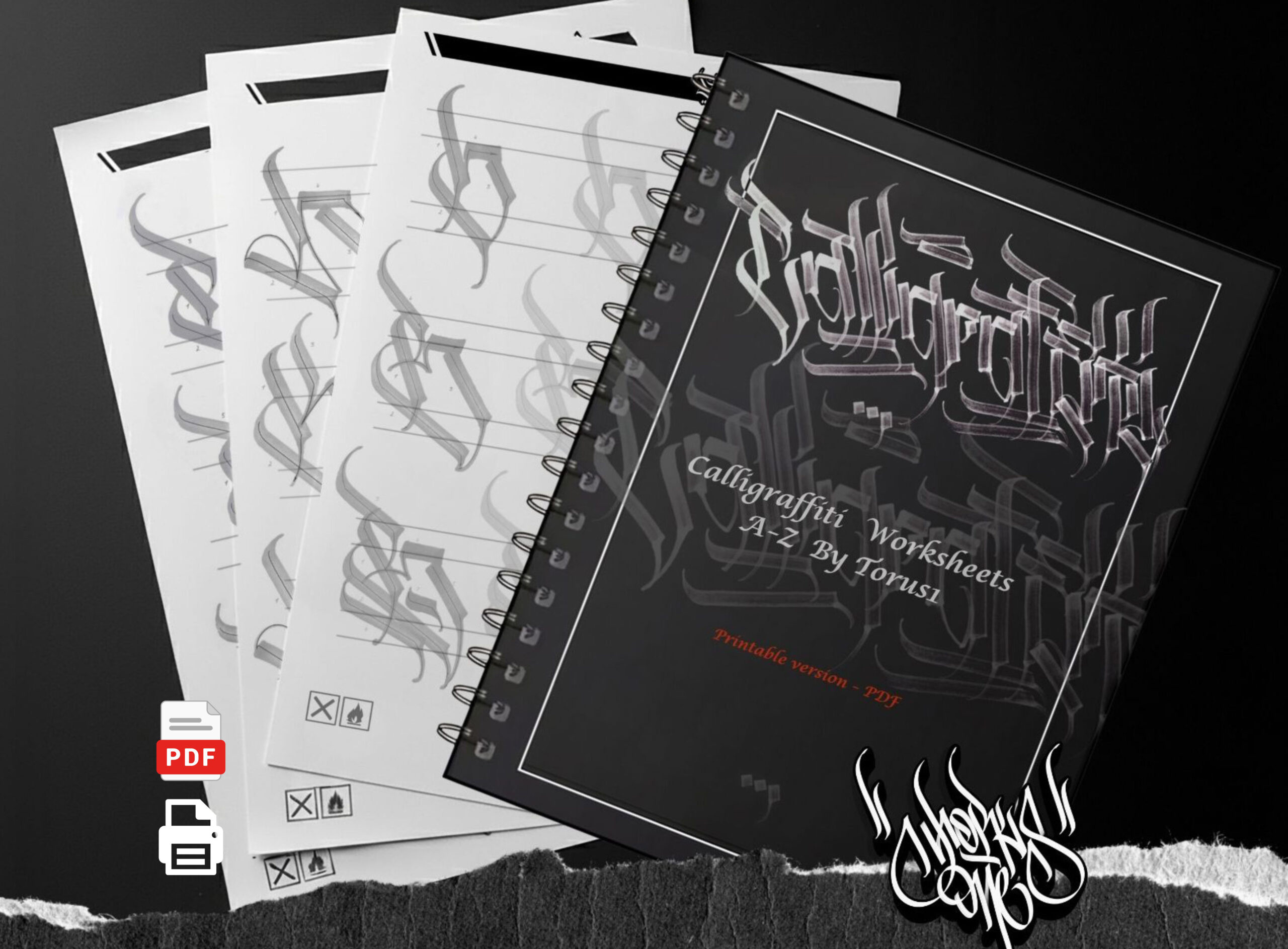 Graffiti Lettering Master Bundle - Worksheets & Ebooks PDF - Image 3