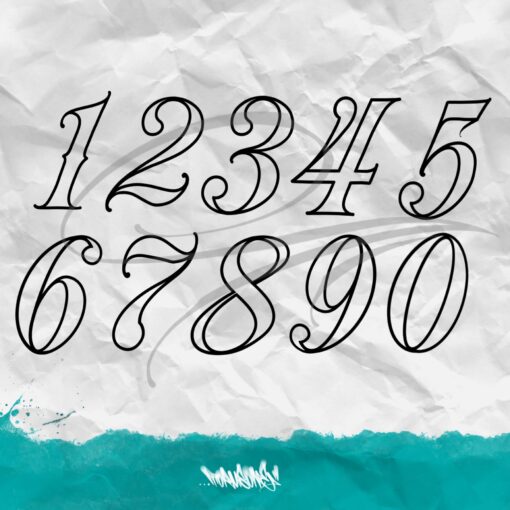 Tattoo Numbers for Procreate