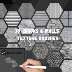 30 Bricks & Wall Texture Brushes