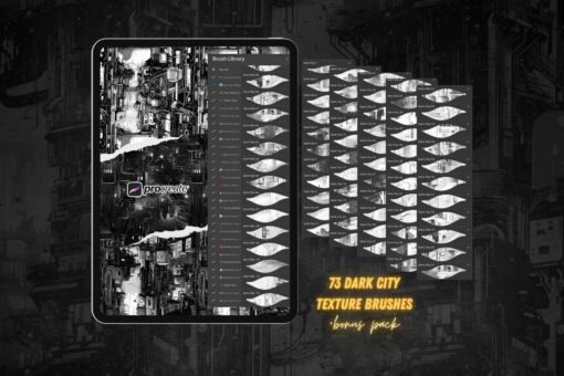 Cyber City Texture Brushes For Procreate