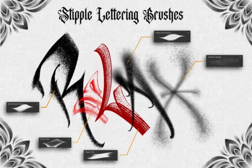 Stipple Brushes For Procreate . Dot Work. Tattoo Brushes