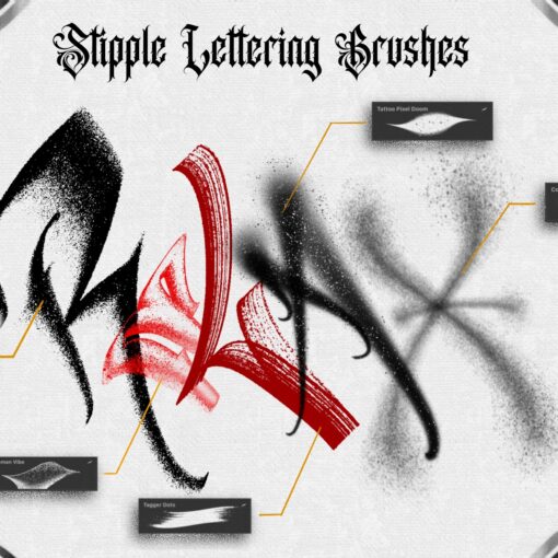 Stipple Brushes For Procreate . Dot Work. Tattoo Brushes