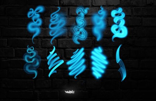 Neon Graffiti and Lettering Brushes