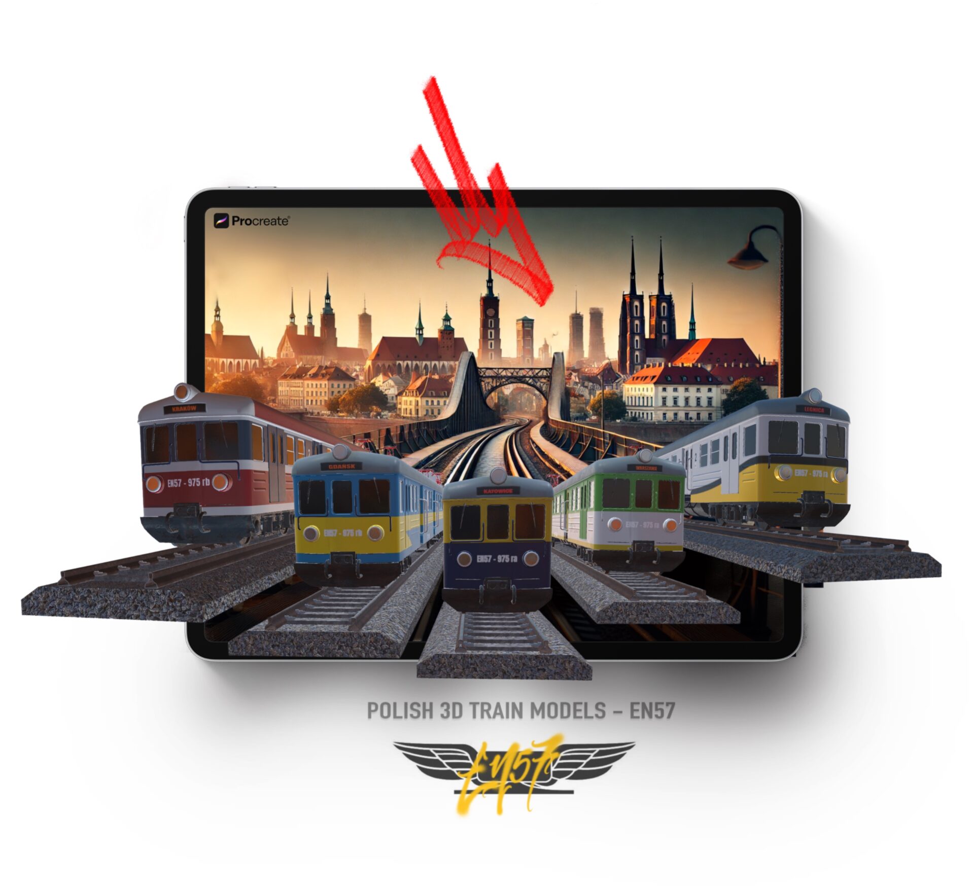 En57 Polski Model pociągu . 3d Model