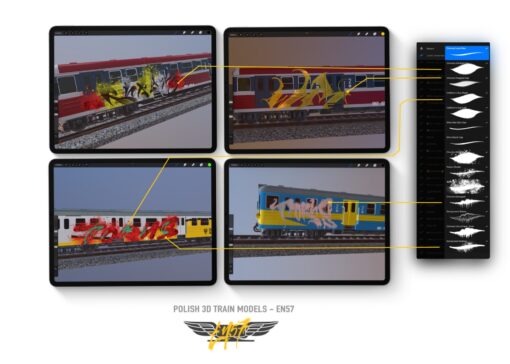 Polskli EN 57 model 3d Pociagu