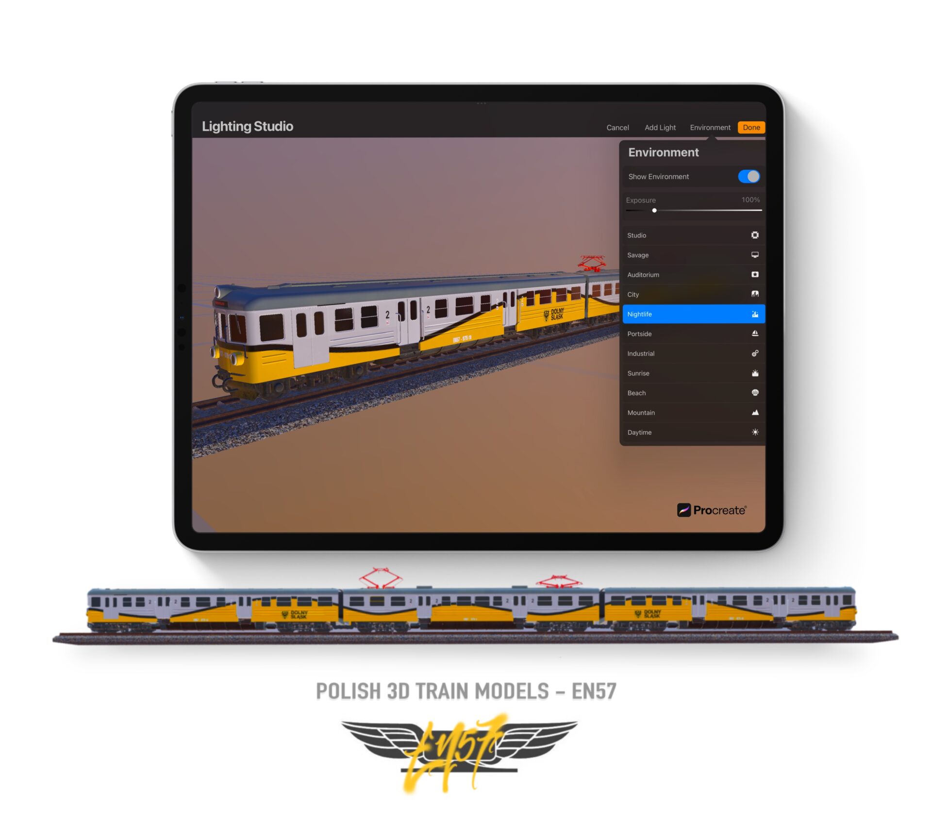 En 57 polski pociag . PKP model 3d