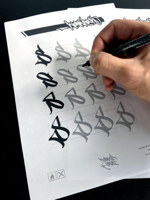 Graffiti Handstyle Workbook by Torus1 (PDF Ebook  Version – Print at Home) - Image 4