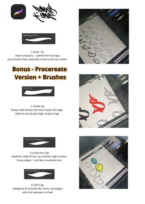Graffiti Handstyle Workbook by Torus1 (PDF Ebook  Version – Print at Home) - Image 11