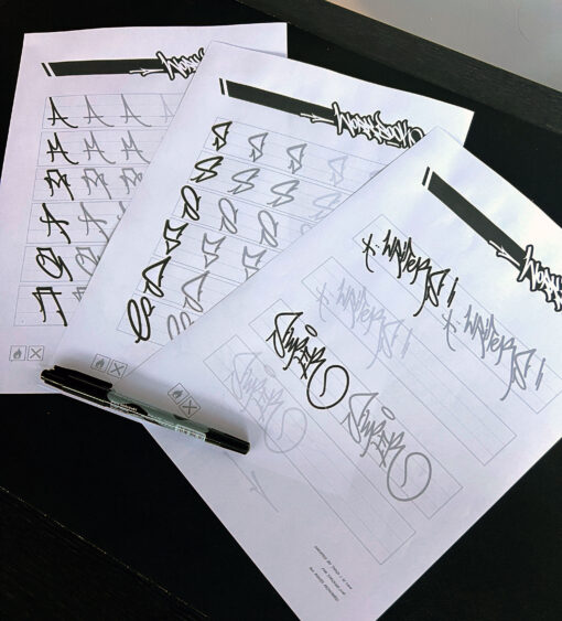 Graffiti Handstyle Workbook by Torus1 (PDF Ebook  Version – Print at Home) - Image 10