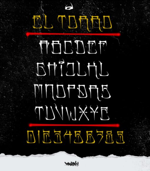 EL TORRO FONT – Raw Street Lettering  by Torus1
