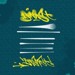 Bubble Letter Graffiti Pack for Procreate – A to Z alphabets with fat cap spray brushes