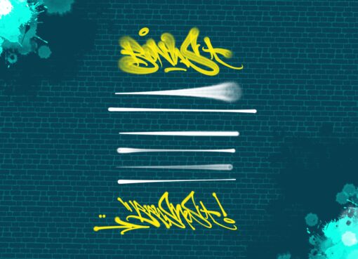 Bubble Letter Graffiti Pack for Procreate – A to Z alphabets with fat cap spray brushes