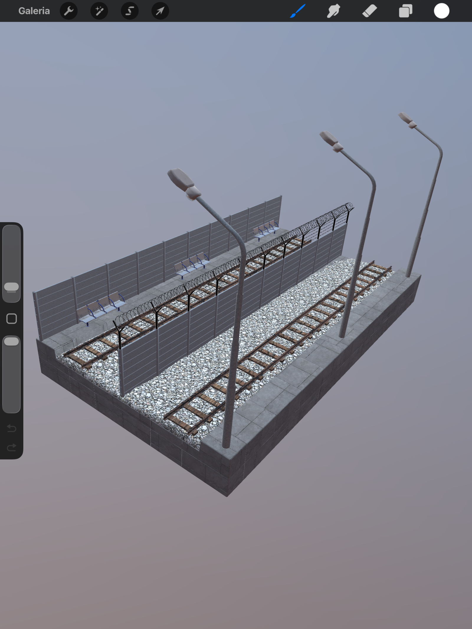 3d Rail Spot For Procreate