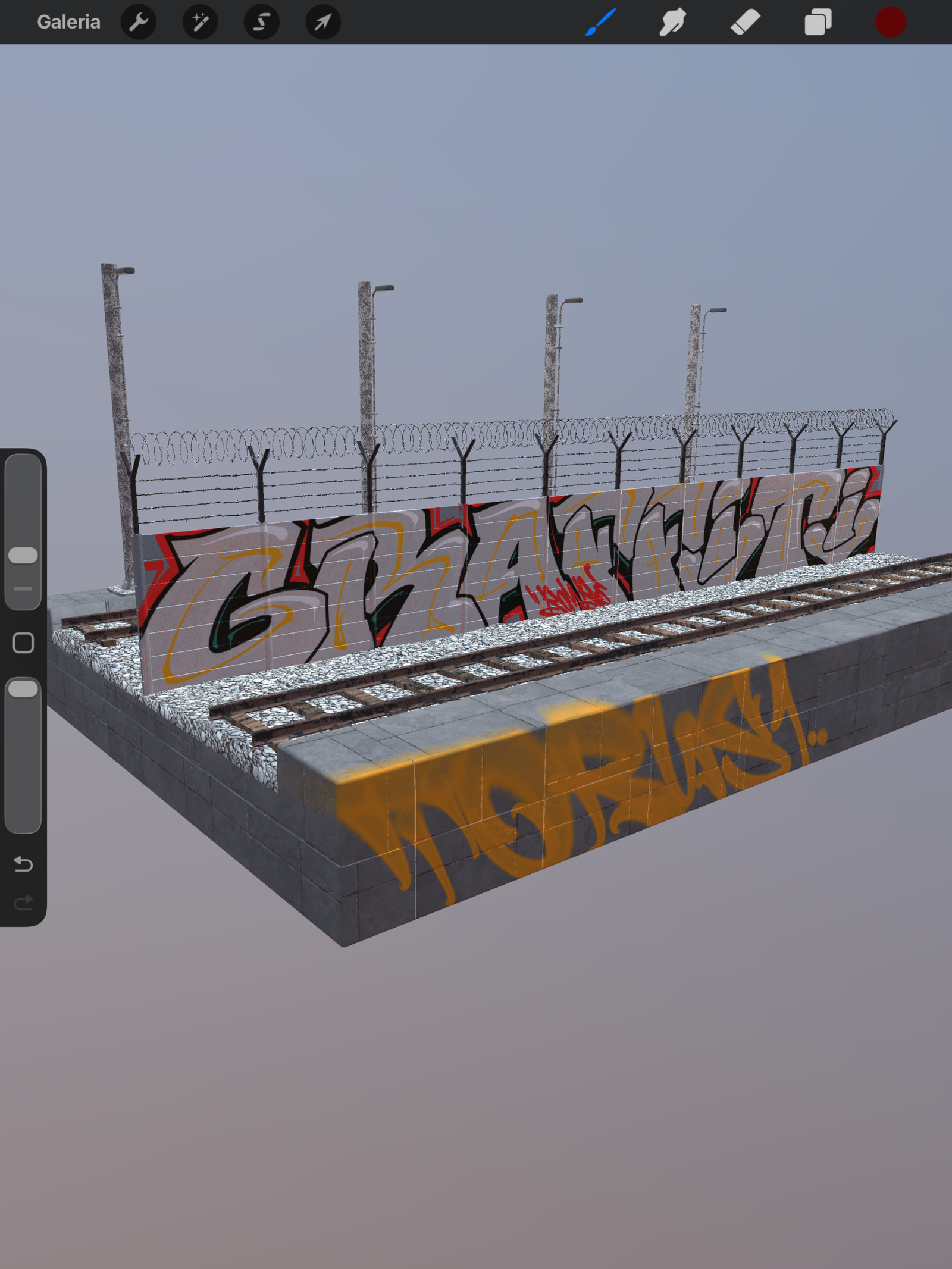 3d Rail Spot For Procreate